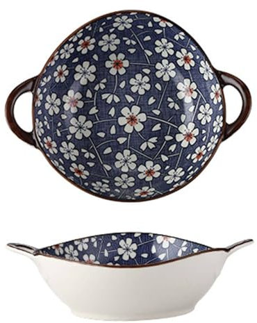 TYMYYS Grands Bols à Ramen En Céramique Avec Poignée, Lot De 2, Bol De Soupe à L'oignon Profond Allant Au Four, Bol De Service Allant Au Micro-ondes.-D-1000ml 35oz