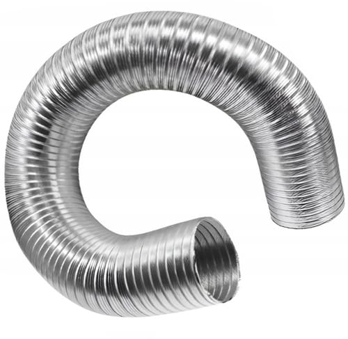 Aluflexrohr Flexrohr Lüftungsrohr Alurohr Schlauch Flexibel Lüftungsschlauch 3 Meter Abluftausgang (Aluminium, Ø 115 mm)