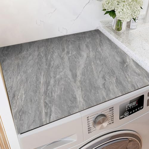 Tappetino Antiscivolo per Lavatrice e Asciugatrice 40x60cm,Super Assorbente Tappetino Protezione Superiore per Lavatrice a Tamburo Coperchio Universale per Frigorifero Cucina Lavanderia (Multicolore6)
