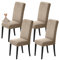 KOMCLUB Stretch Samt Stuhlhussen 4er Set Velvet/Velour Stuhlbezug Schwingstuhl Elastische Hussen Waschbarer Stühle Schutz für Küche Restaurant Hotel Bankett Hochzeit