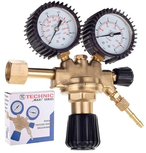 Reduzierer Stickstoff Druckminderer Druckregler 2x Manometer