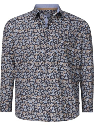 Charles Colby Herren Hemd Duke Caspiat dunkelblau, 5XL (XXXXXL) - 51/52
