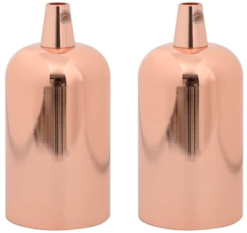 vidaXL Lampenfassungen 2 Stk. Rosegold E27, Lampensockel, Schraubfassung, Glühbirnenfassung, Glühbirnenhalter, E27-Lampenfassung, Fassungsfassung