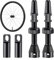 2 Stück Presta Tubeless Ventile 44mm,Tubeless Ventil,Ventilschaft Fahrrad Tubeless,Tubeless Aluminiumlegierung,Tubeless Presta Für Die Meisten Fahrradreifen Straße Und MTB Reifen (Schwarz)