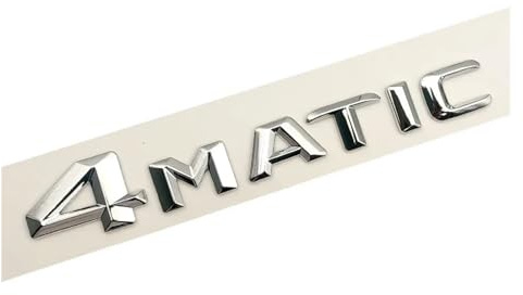 NBCNZCTSAS 3D ABS Chrom Buchstaben Auto Hinten Stamm Emblem Abzeichen Aufkleber C200 C300 C400 4MATIC Logo Fit for Mercedes C KLASSE W205 W204 Zubehör(4MATIC)