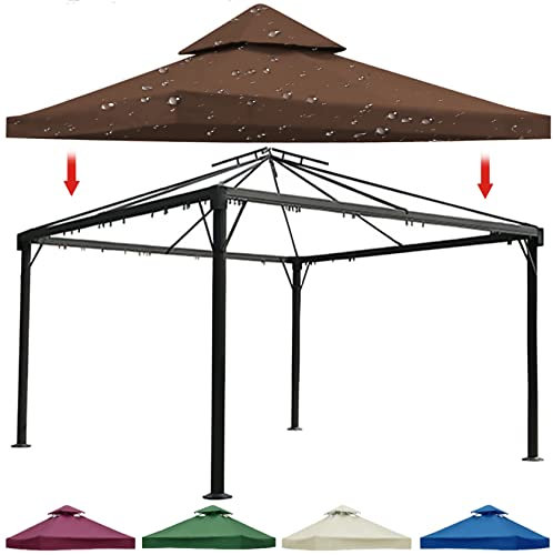 Wasserdichte Gartenlaube Markise Ersatzbezüge - Outdoor Pergola Patio Abdeckung mit Luft belüftet Top - Wasserdicht Oxford Tuch - Gartenhaus Tuch Markise