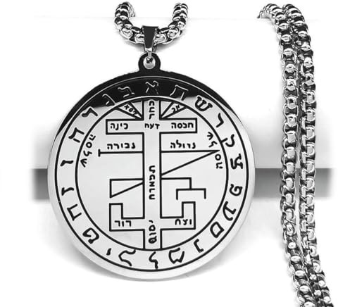 fycouyee Salomone Albero della Vita Dieci Sephiroth Sigillo Kabbalah Amuleto Collana In Acciaio Inox