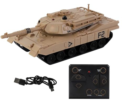 Panzer mit Fernbedienung, 2,4 GHz, wiederaufladbar, 360-Grad-Drehung, für Rennen, Outdoor, Kinder und Erwachsene