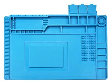 Koolenry Silicone Soldering Mat High-Temperature, Anti-Static ESD Rework Platform for Hot Air, Desoldering Repair B