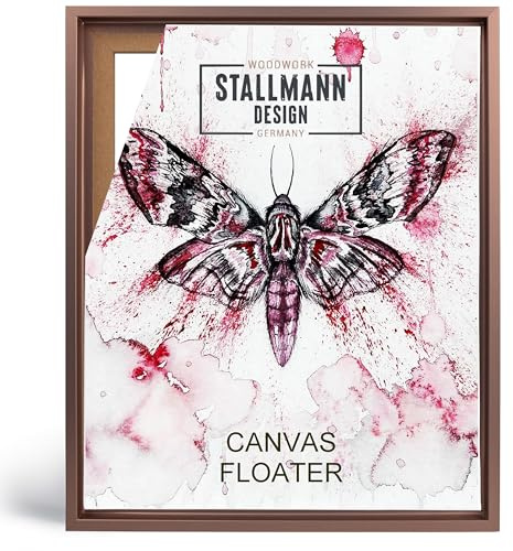 Stallmann Design Schattenfugenrahmen 80 x 120 cm | Farbe: Kupfer | Leer-Rahmen für Leinwände auf Keilrahmen | mit Montagezubehör | ohne Glas und Rückwand