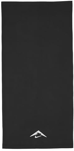Nike Dri-Fit Trail Wrap Multifunktionstuch Schlauchtuch Running Trail Outdoor Training Sport Bandana Halswärmer, Black/Summit White, One Size