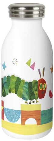 Isolierflasche Raupe Nimmersatt HelloFriend2 350ml | Thermoflasche | Flasche | Raupe Nimmersatt | Reisen | Edelstahl | Vakuumisoliert, Bunt