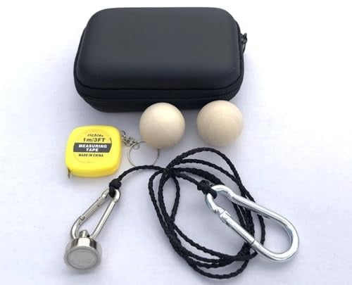 Generisch Boule Zubehör Set + Magnetaufheber Extra Stark + 2 Zielkugeln + Massband in Etui mit Reissverschluss