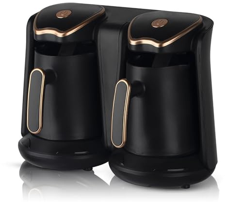 Turkish Coffee Maker, 1200W Electric Turkish Coffee Machine,Double Pot Design, 1 L Large Capacity, With Anti Overflow Anti Dry Burning,for Greek Coffee Pot