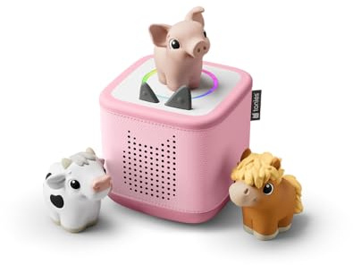tonies® Starter Set Toniebox 2 – Rosa, My First Bauernhof Hörfigur, Interaktiver Audioplayer für Kinder, Inkl. Nachtlicht & Wecker, Ab 1 Jahr