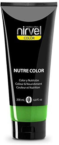 Nirvel NUTRE COLOR FLUOR Menta 200 mL Mascarilla Profesional - Coloración temporal - Nutrición y brillo