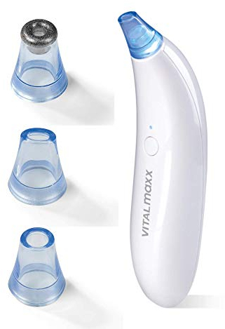 VITALmaxx Porenreiniger 5-tlg. 3,7V mit Aufsatz für Mikrodermabrasion - Weiß