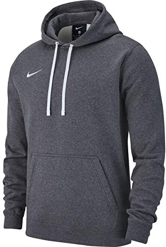 Nike Herren Hoodie Club 19, Charcoal Heather/Anthracite/White/White, S, AR3239-071