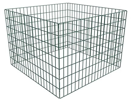 vidaXL 141206 Komposter Garten Metall 100x100x70cm Drahtkomposter Kompostbehälter, Stahl, Größe: 100 x 100 x 70 cm (L x B x H)