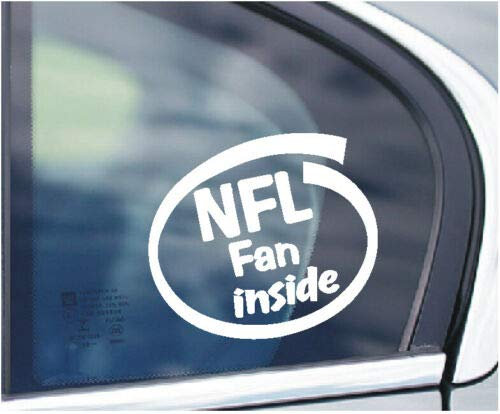 SCOOBY DESIGNS NFL Fan Inside CAR Van Work Window Sticker American Football