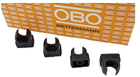 30x OBO Bettermann M16 Quick-Schellen | Klemmschelle | Rohrschelle | anreihbar | tiefschwarz | 16mm | 30 Stück