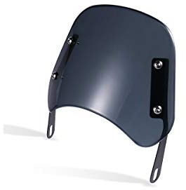 Universal Motorrad Windschutzscheibe Windshield Windabweiser für 5 '' - 7 '' Scheinwerfer Motorrad (Grau)