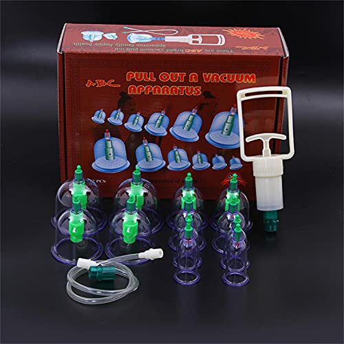 24-Cup Massaggio Professionale Vacuum Cupping Dispositivo Cinese Punto Agopuntura Terapia Set per Massaggi Sollievo dal Dolore