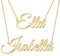 Joelle Jewelry Design Personalisierte Silber Namenskette Geschichteten Choker kette mit 2 Namen 18K Gold/Rosegold Vergoldet Schmuck Geburtstagsgeschenk Für Frauen Mädchen Mama Freundin Schwester Oma