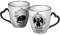 Alchemy England Saint und Sinner Becher-Set Unisex Tassen-Set schwarz/weiß Porzellan Gothic, Katzen