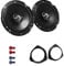 JVC CS-J620X Auto Lautsprecher 16,5 cm mit Einbauset passend für Toyota Corolla E12 2002-2007 Türen vorne 600 W 165mm 2 Wege Koax