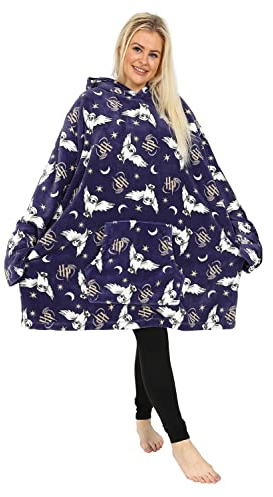Harry Potter Hedwig Take Me Back To Hogwarts Damen Hoodie Oversized Fleecedecke Hoodie Blau