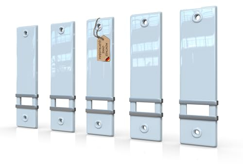 markiso® Rolladengurt Abdeckung [5 Stück] – Lochabstand 135 mm | Gurtwickler Abdeckung aus Kunststoff | Einfache Montage ohne Gurtausbau | Passend für Min- & Maxigurte | Farbe Weiß