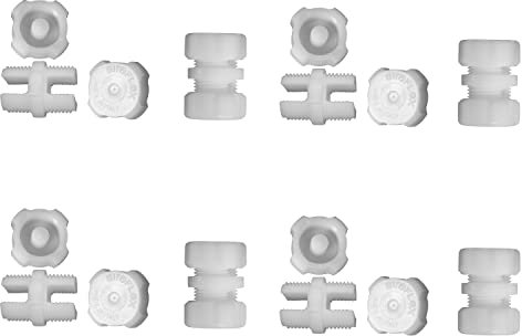 Siroflex 3071/8S Tensores para cuerdas de Tendedero Fabricados en Italia | Garruchas para Tendedero de Ropa de Balcón en Résina Acetálica Resistentes Y Duraderas | Tornillos para colgar la Ropa