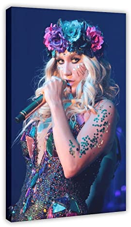 AIPHE Foto Auf Leinwand Kesha 45 Leinwand Wandkunst Wohnzimmer Poster Schlafzimmer Dekor Malerei 30x50cm Kein Rahmen