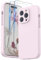 SURPHY Compatible with iPhone 14 Pro Case with Screen Protector, Liquid Silicone Protection for Each Lens Shockproof Thickened Rubber for iPhone 14 Pro 6.1 inch 2022, Chalk Pink