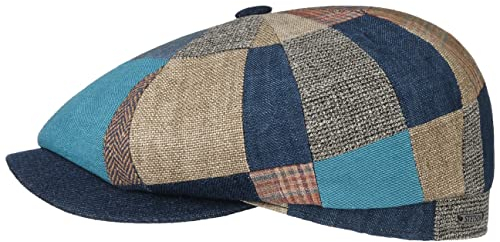 Stetson Hatteras Summer Patchwork Flatcap - Bunte Mütze - Mehrfarbige Schiebermütze mit luftigem Futter - Herren - Frühjahr/Sommer - Made in The EU bunt M (56-57 cm)