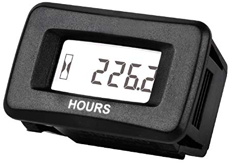 NInE-ROnG AC/DC 5 V à 277 V - Compteur horaire numérique LCD - Accumulation de données pour tondeuses à gazon de jardin ZTR, générateur de tracteur, golf, cart, club, voiture, bateau, ATV, moteur