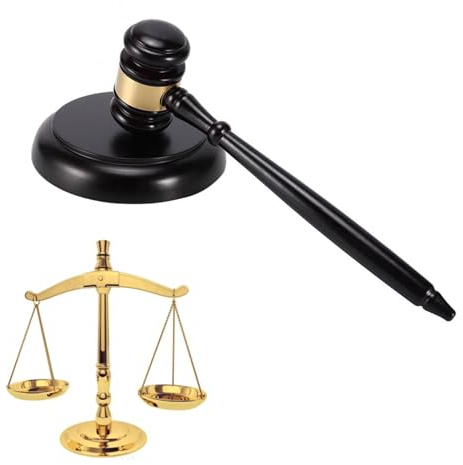 ZHYUAN Martillo de subasta,Martillo de madera,Martillo de abogado,Martillo de juez de madera,Subasta de martillo de madera,perfecto para jueces,abogados,tribunales de subasta,empresas,estudiantes