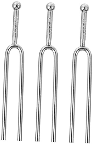 TOYANDONA 3pcs Metal Standard Tuning Forks 440hz a Tone Portable for Guitar Music Instruments Performance