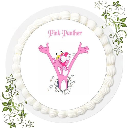 FONDANT Tortenbild, Zuckerbild mit Motiv, Essbares Foto für Torten, Tortenbild, Tortenaufleger Ø 20cm FONDANT Der Rosarote Panther Nr. 3