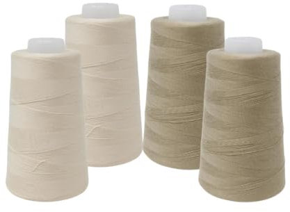 4 Konen Overlockgarn - á 3000 yds = 2743.2 m // 12.000 yds = 10972.8 m - Auswahl aus 26 Farben (2x Naturbeige & 2x Dunkelbeige)