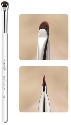 Albeaut Pinceau eyeliner, eyeliner en forme de croissant et pinceau à sourcils - Créez sans effort un eye-liner parfait (187 eyeliner incurvé)