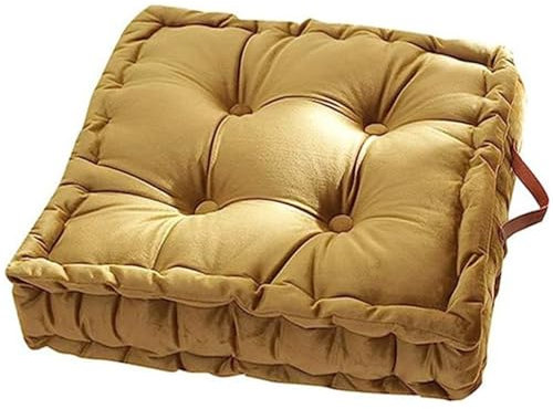 Outdoor sitzkissen für den boden, hohe sitzkissen universal, sitzkissen küche, sitzkissen garten 40x40, mit griff, sitzerhöhung erwachsene, bodenkissen, sesselauflagen für gartenstühle(Yellow)