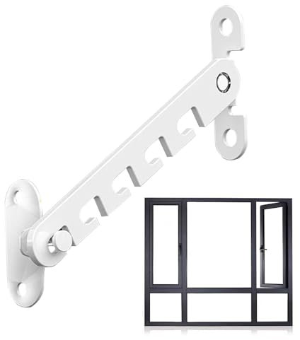 Shxupjn Limitador de ventana, Limitador de seguridad de ventana abatible | Bloqueo de ventana Protección para niños Restrictor de ventana - Gancho de viento para ventana, pestillos de seguridad para