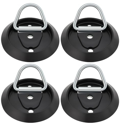 SG Store 4 anelli di ancoraggio per rimorchi con gancio per pavimento furgone compatibile con Ifor Williams Carrozzina Rimorchio Wagon 104 x 13 x 10 mm Nero