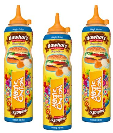 Nawhal’s Sauce Magic Oignon 500 Ml Lot de 3 - Sauce crémeuse et gourmande, à base d'oignons caramélisés - Mélange riche et légèrement sucré pour une touche unique en accompagnement de vos plats.
