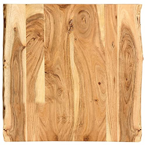 Myheimly Tischplatte Baumkante Massivholzplatte Massivholz Akazie 58x(50-60) x2,5 cm