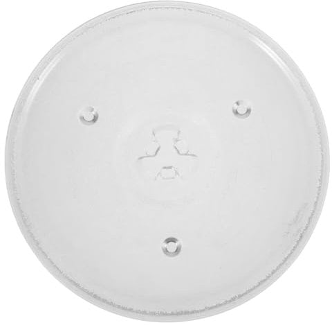 Hoement Replacement Microwave Glass Plate Turntable Tray Shaped Base Microwave Accessory for Cooking Easy to Clean and Install for Home Kitchen Use