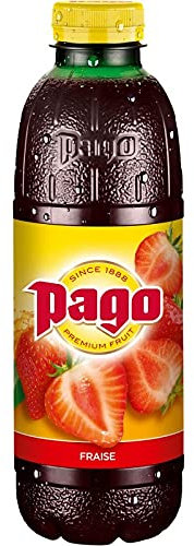 PAGO Fraise 75Cl, jus fruité et rafraîchissant pour savourer toute la douceur estivale- Lot De 4