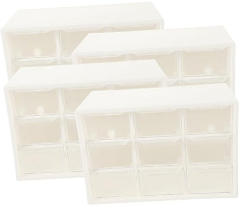DOITOOL 4pcs Organizer Box Bead Organizer Plastic Craft Storage Box for Items Holder